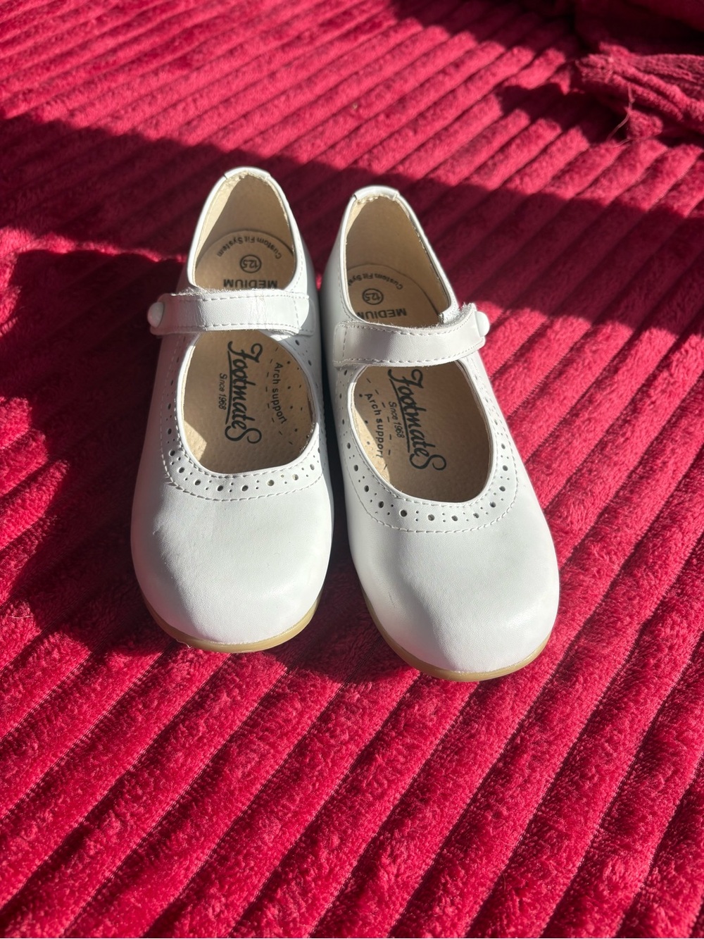 FootMates Emma White Girls Mary Jane Dress Shoes 12.5